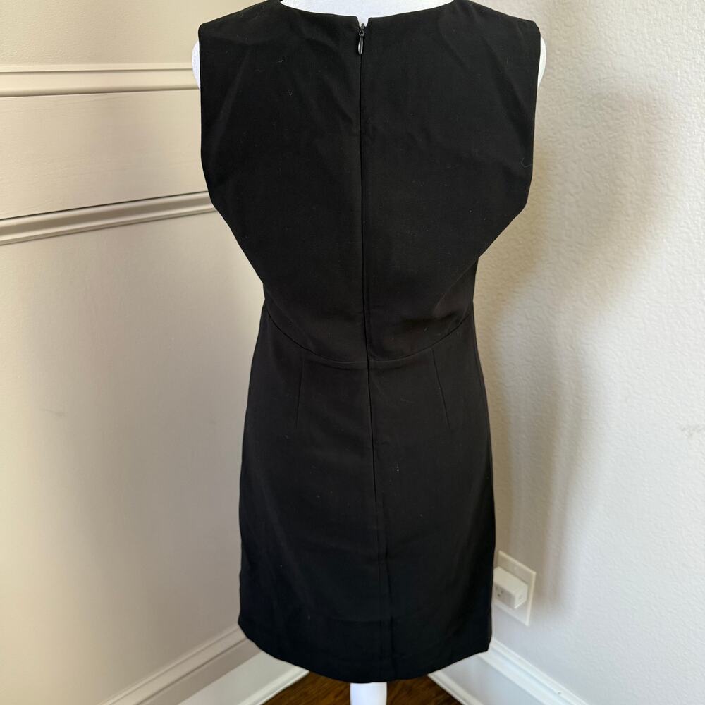 Black Cross Stitch Floral Sleeveless Fit & Flare Dress Size Medium - Picture 5 of 6